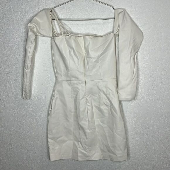 NWT CEREN OCAK Revolve Cut Out Dress in White Small Faux Leather - Picture 6 of 15